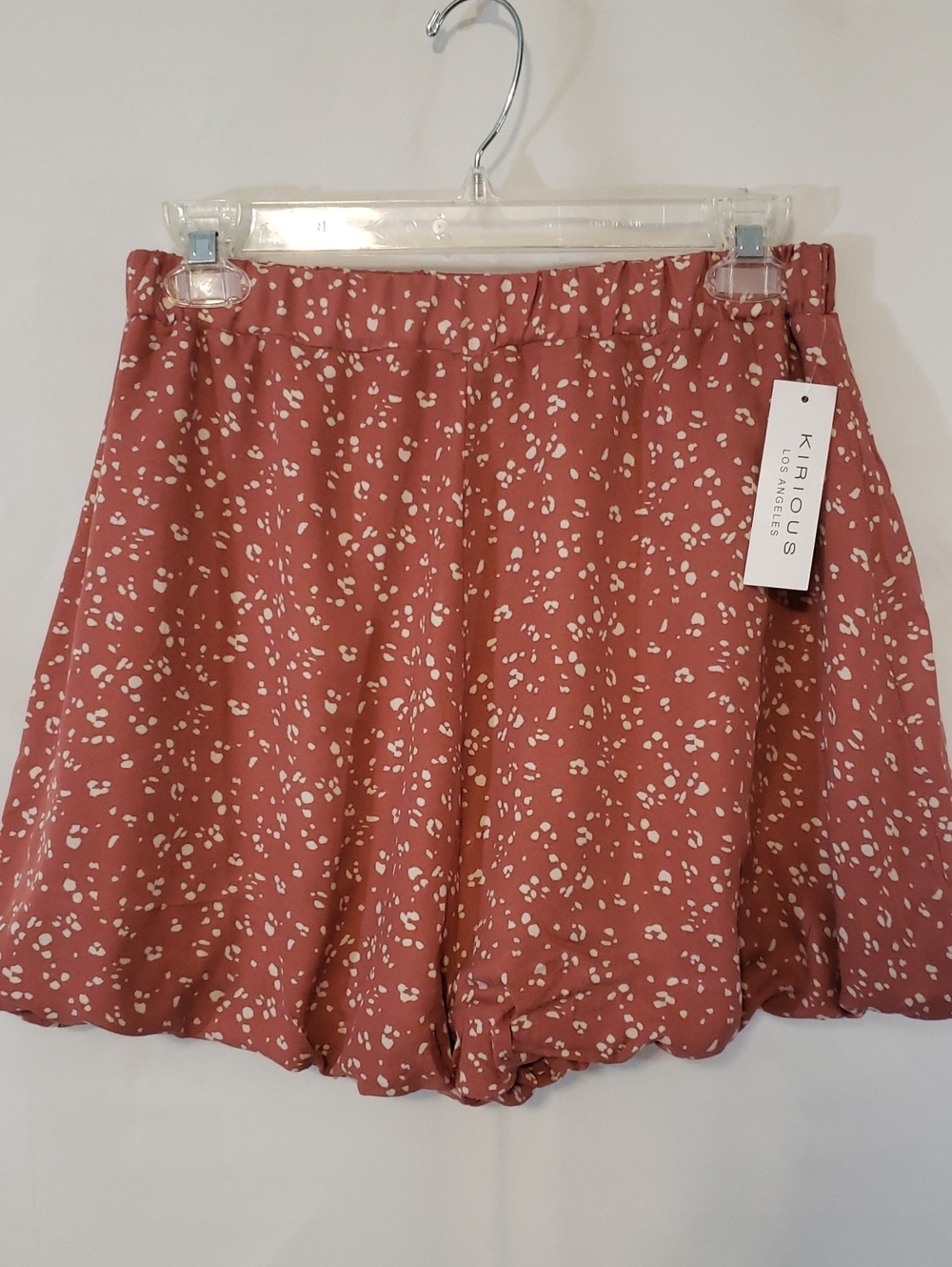 Kirious Los Angeles Rust Floral Bubble Hem Women's Shorts